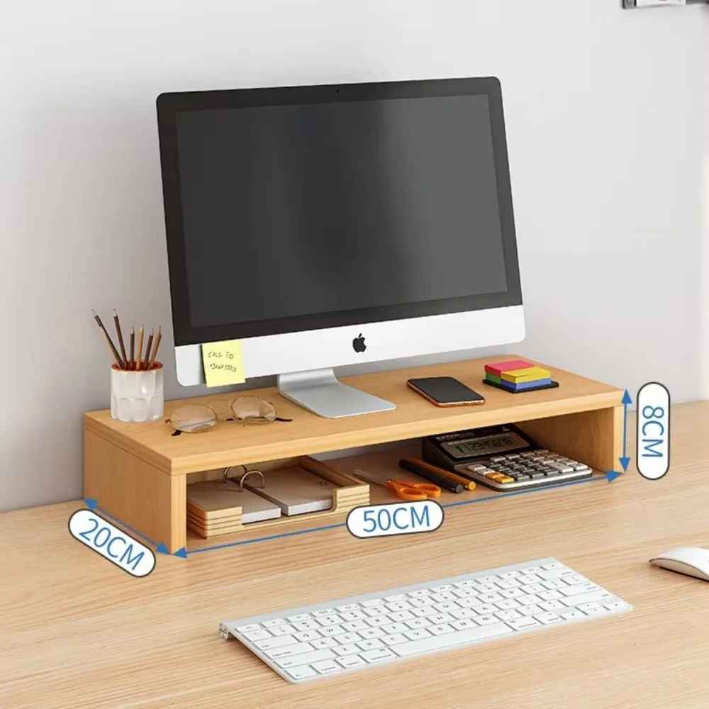 Ergonomic Monitor Stand Riser with Storage Shelf