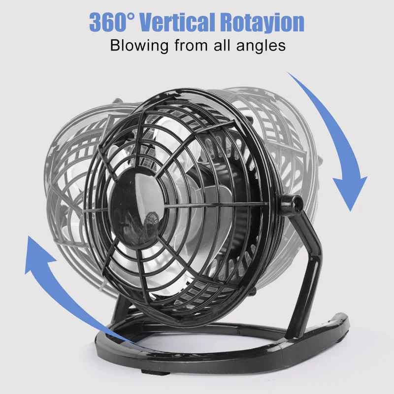 Mini USB Desk Fan - Adjustable Quiet Cooling Fan