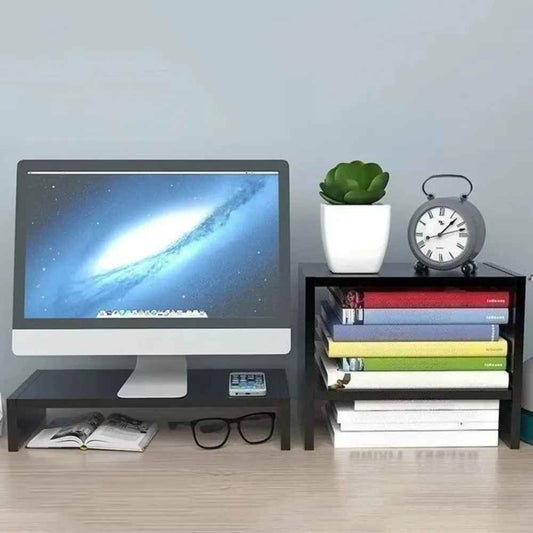 Ergonomic Monitor Stand Riser with Storage Shelf