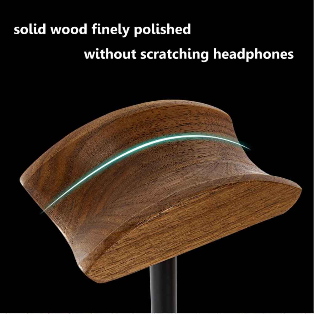 Wood 7 Aluminum Headphone Stand - Desk Headset Holder